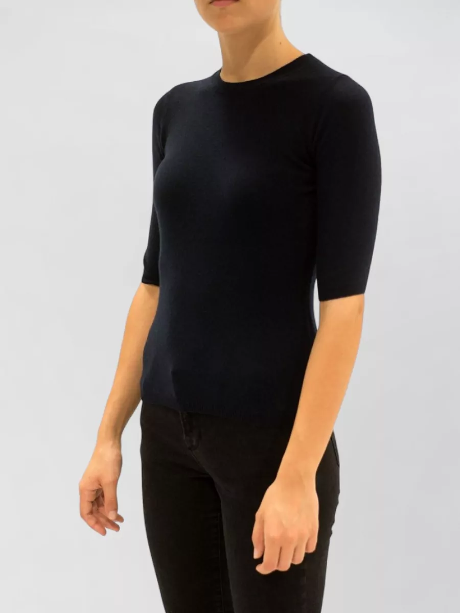 La Rose Cashmere 3/4 Sleeve Knitted Top