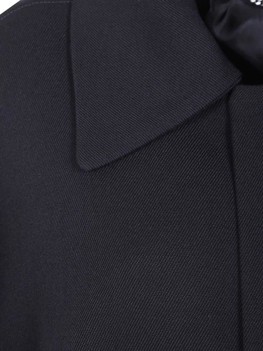 Victoria Beckham Wool Single Breasted Coat