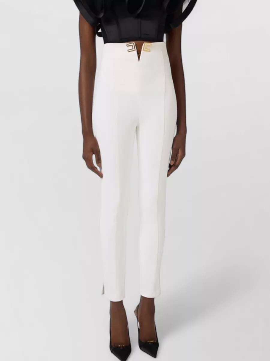 Elisabetta Franchi High-Rise Straight-Leg Trousers