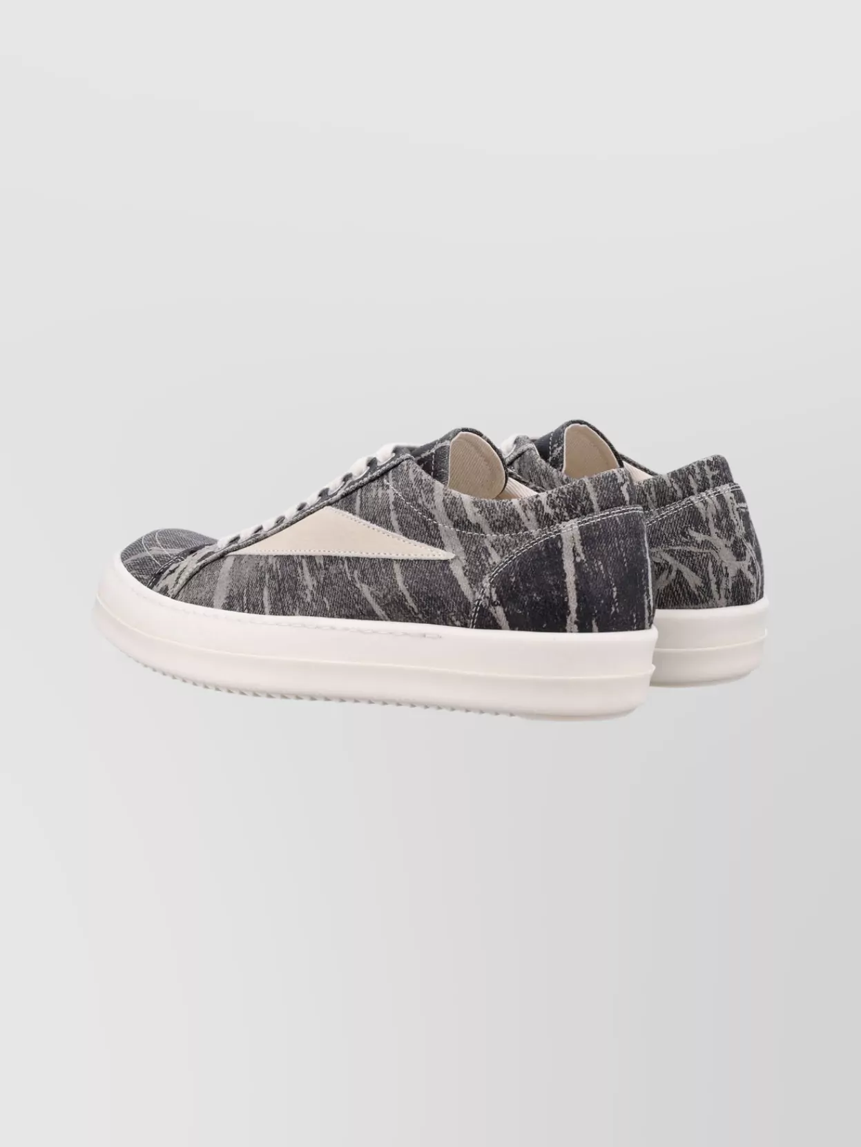 Rick Owens Drkshdw Round Toe Retro Sneakers With Textured Fabric