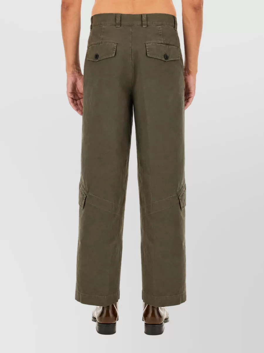 Dries Van Noten Cotton Wide-Leg Trousers