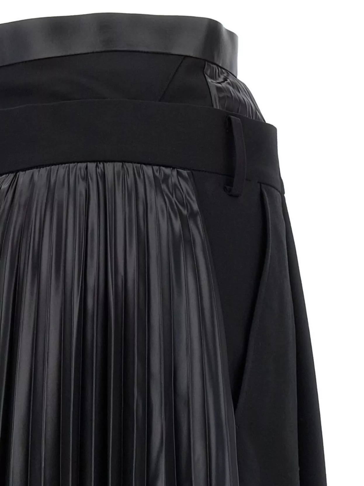 Junya Watanabe High Waist Wide Leg Pleated Trousers