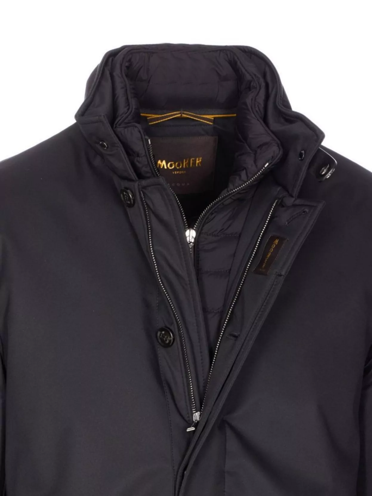 Moorer High Neck Padded Jacket With Cuff Straps