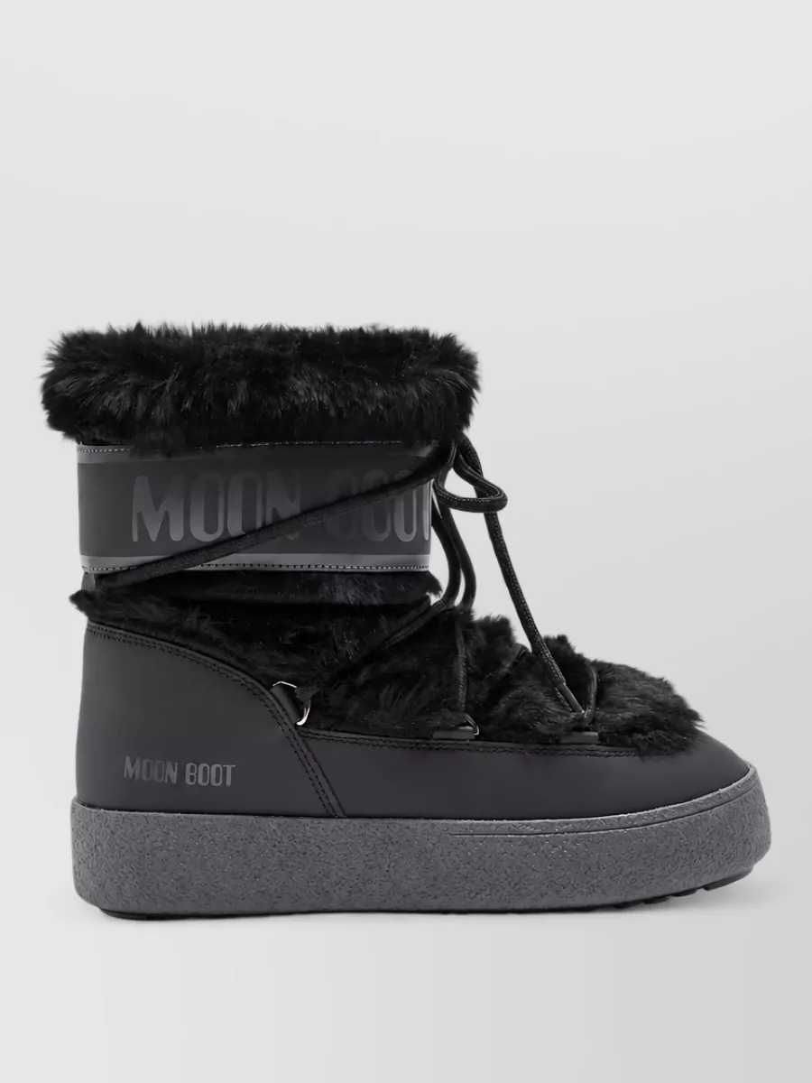 Moon Boot faux fur hi-top sneakers