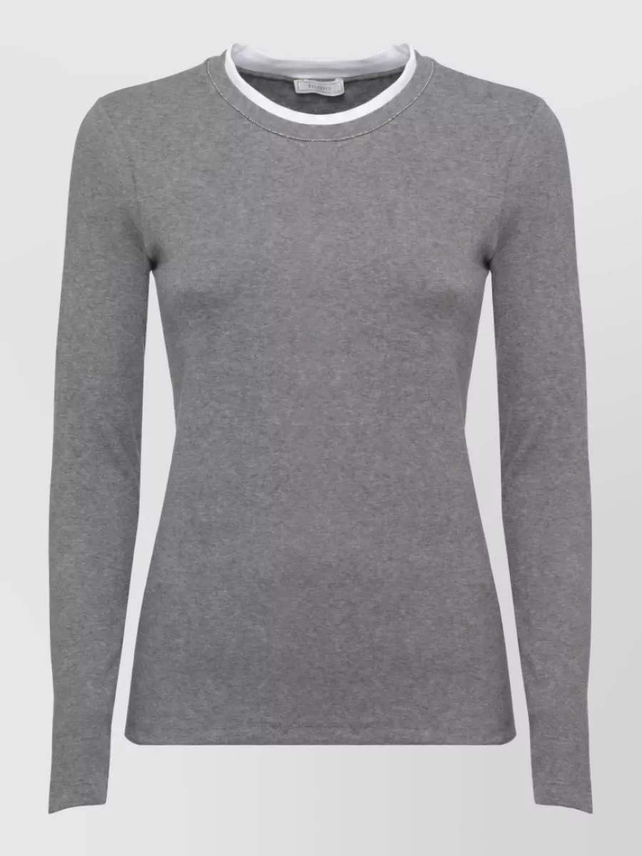 Peserico cotton crewneck long-sleeve t-shirt
