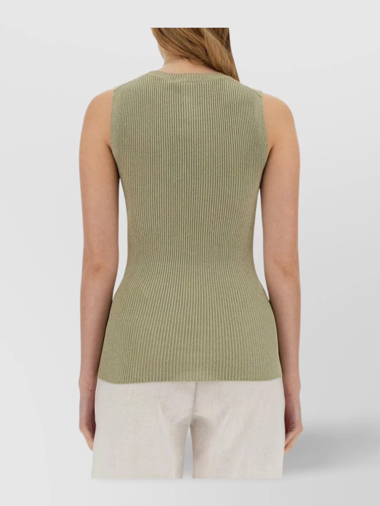 Fabiana Filippi Fitted Ribbed Sleeveless Knitted Tops