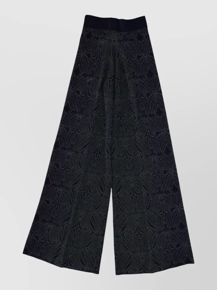 Circus Hotel Patterned wide-leg trousers