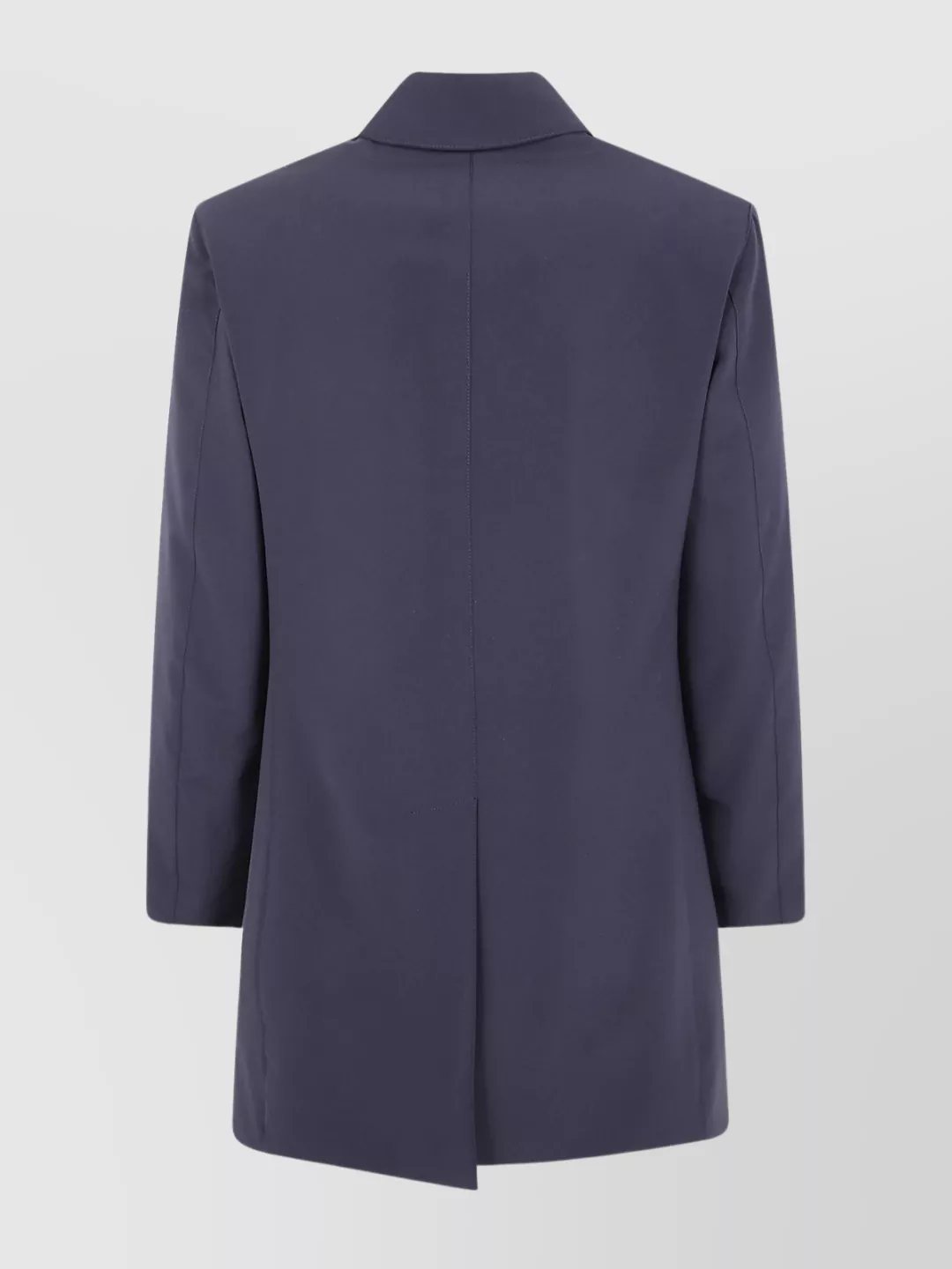 Aspesi Long Sleeve Raincoat Featuring Front Pockets In Blue