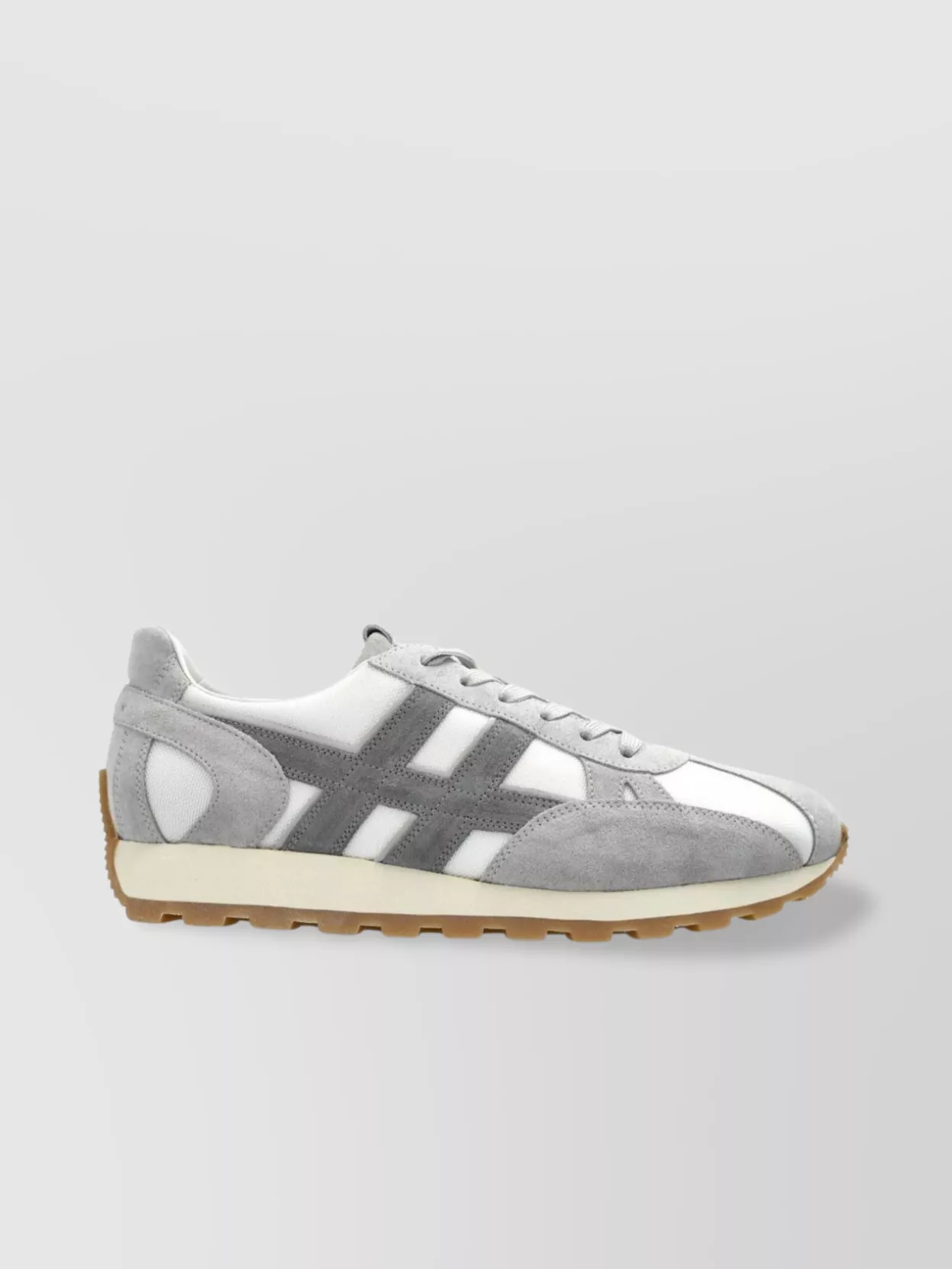 Hogan Panelled Design Rubber Sole Suede Sneakers