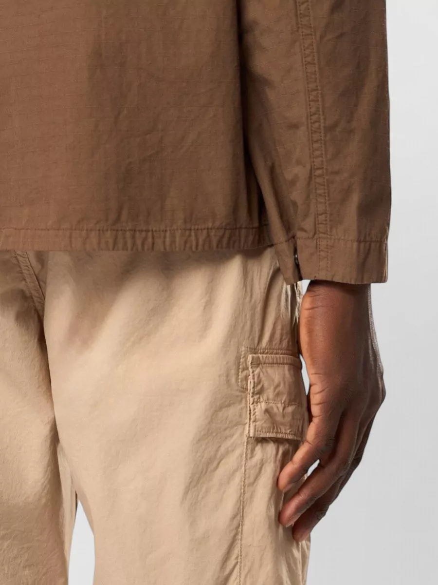 Stone Island Comfort Fit Collared Overshirt Long Sleeves