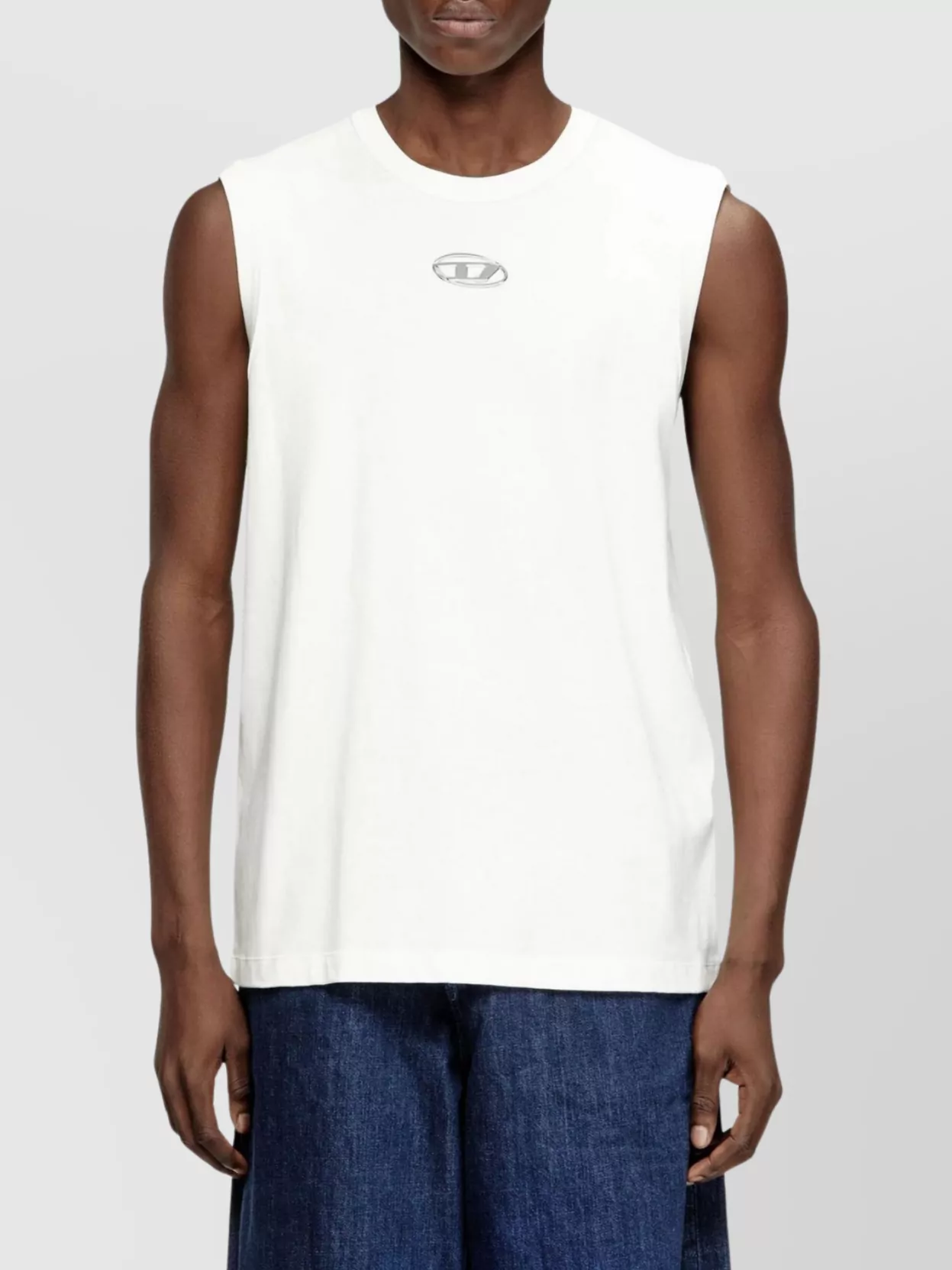 Diesel Crew Neck Sleeveless T-Shirt Relaxed Fit
