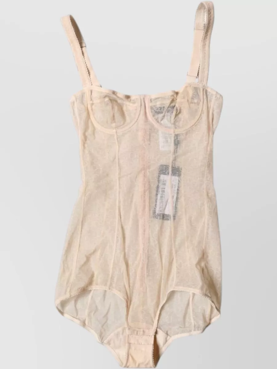 Dolce&Gabbana Tulle Balconette Bodysuit