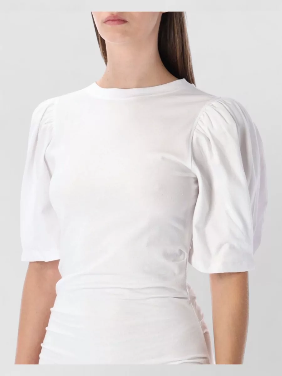 Isabel Marant Étoile Mini Dress Fitted Silhouette Puff Sleeves In White