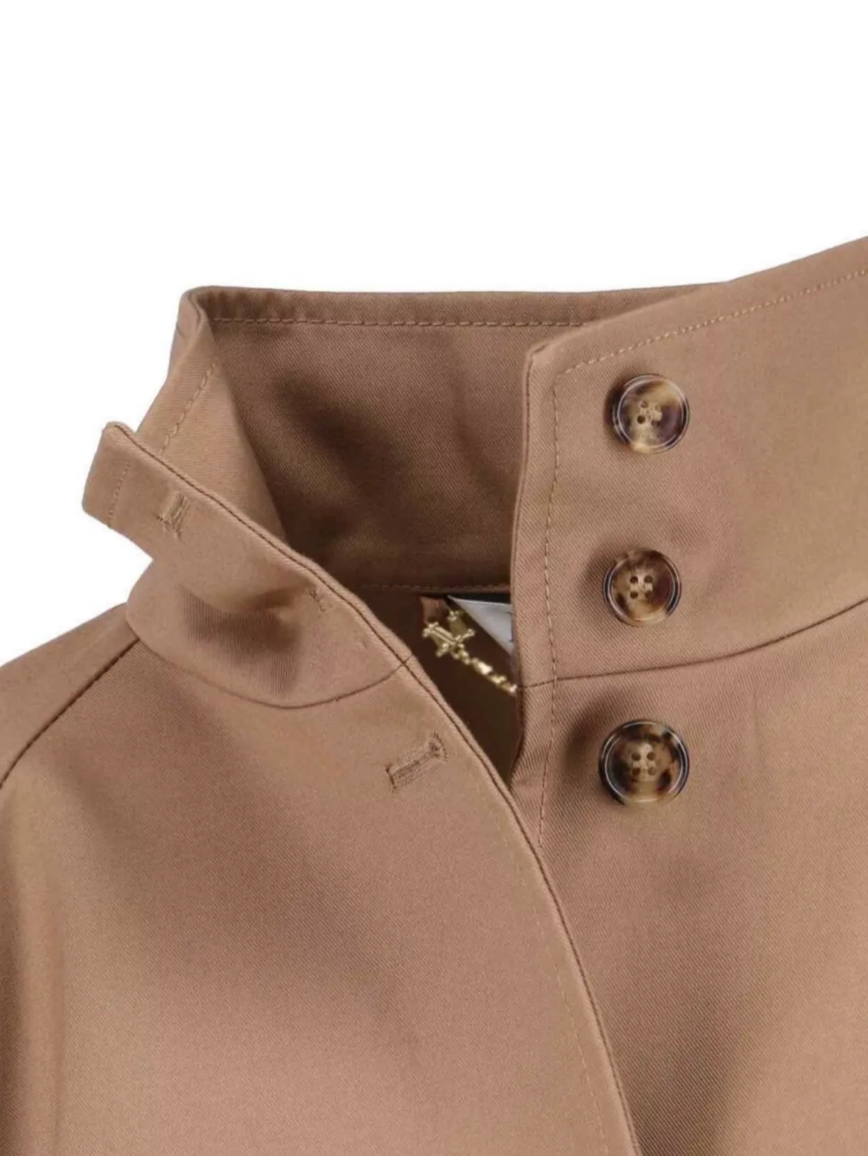 Max Mara Cape Style High Collar Jacket With Side Pockets
