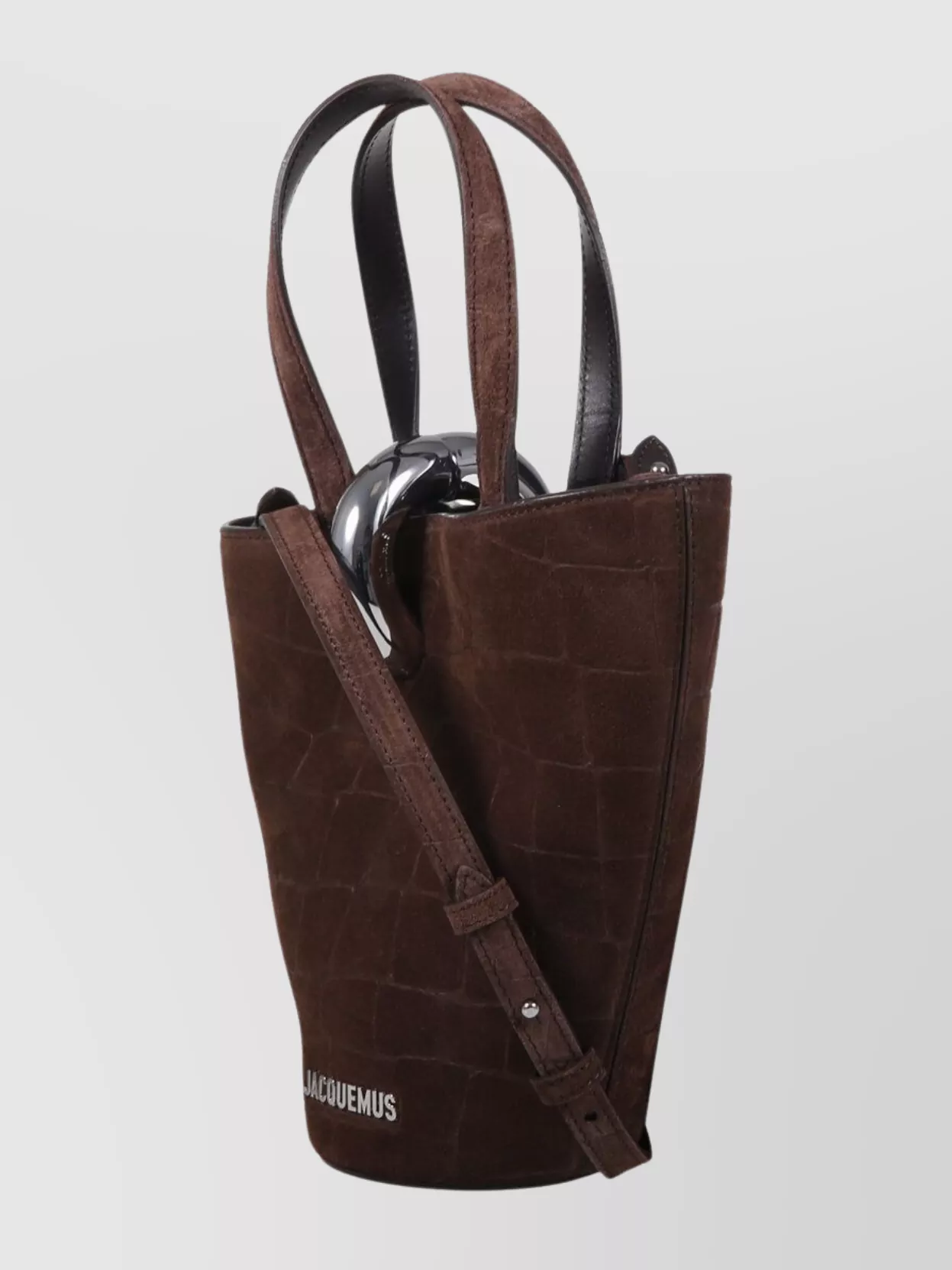 Jacquemus Crocodile Texture Shoulder Bag Top Handle