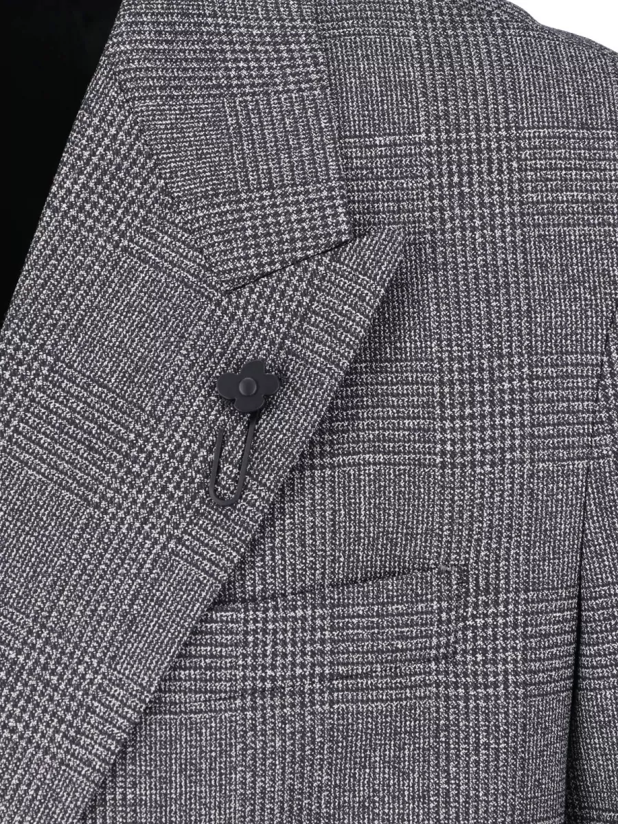 Lardini Merino Wool Double-Breasted Blazer