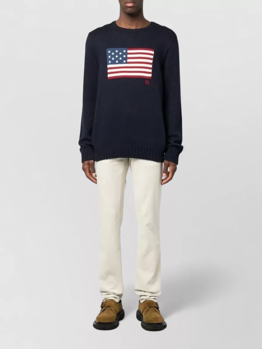 Polo Ralph Lauren Cotton Long-Sleeve Crew-Neck Jumper