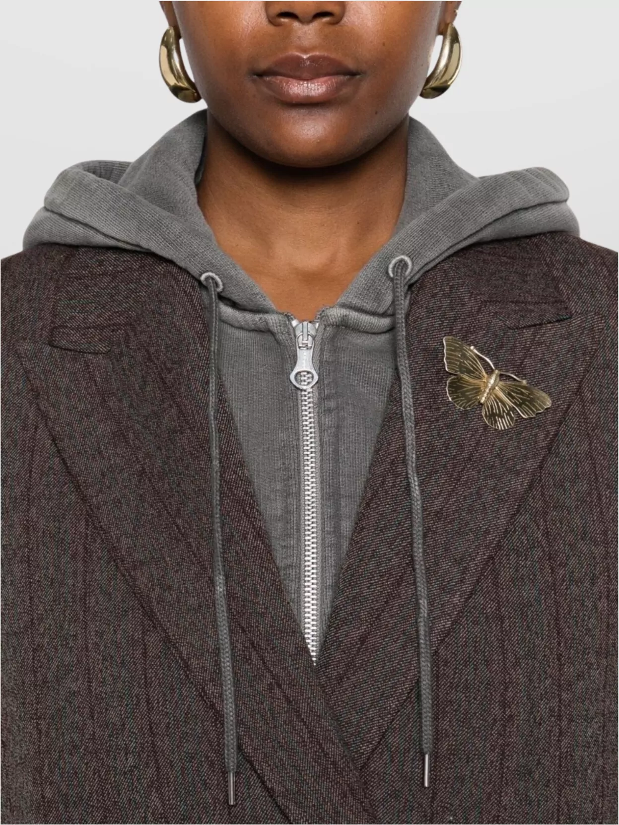 Golden Goose Double-breasted Wool Jacket Featuring Embellishments In Brown