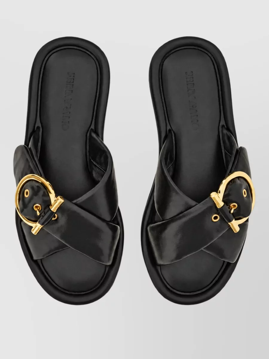 Ferragamo Leather Slides