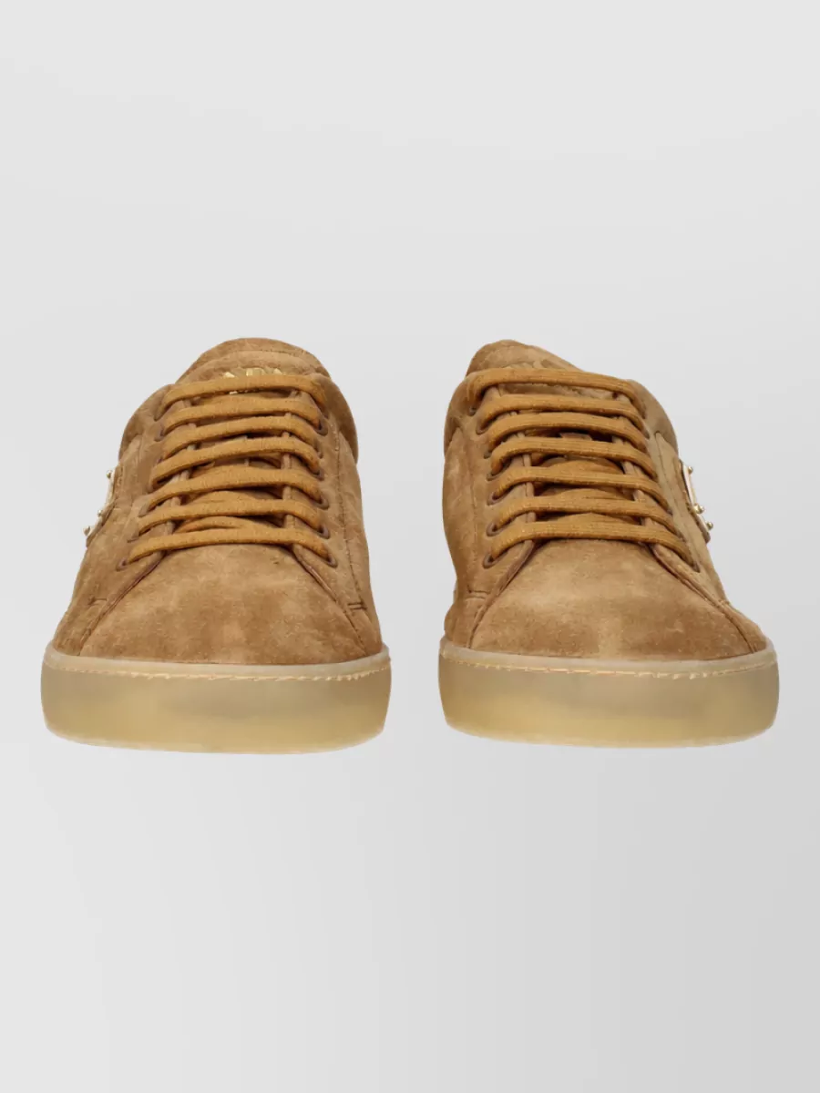 Prada Suede Leather Lace-Up Shoes