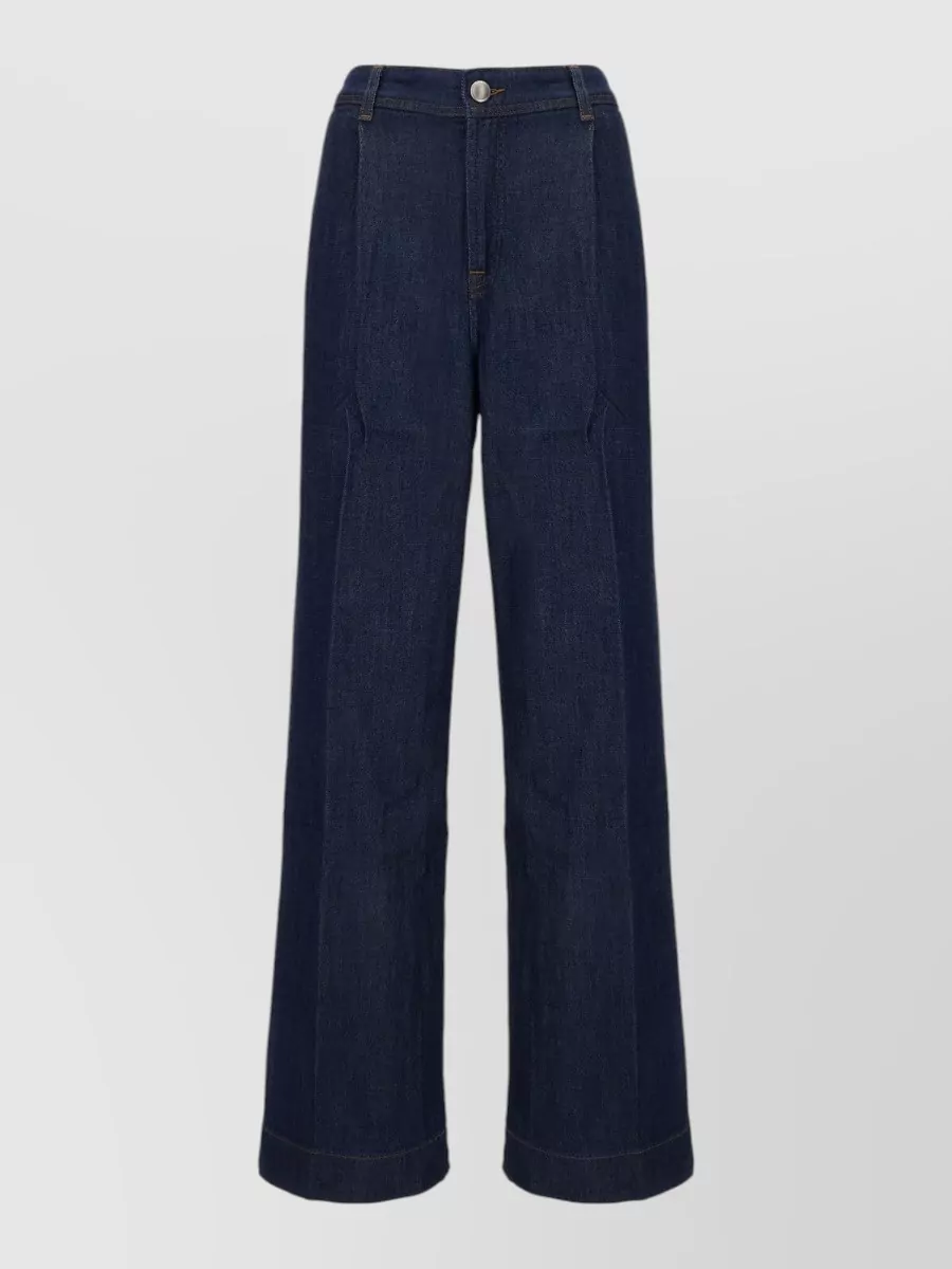7 For All Mankind denim wide-leg trousers