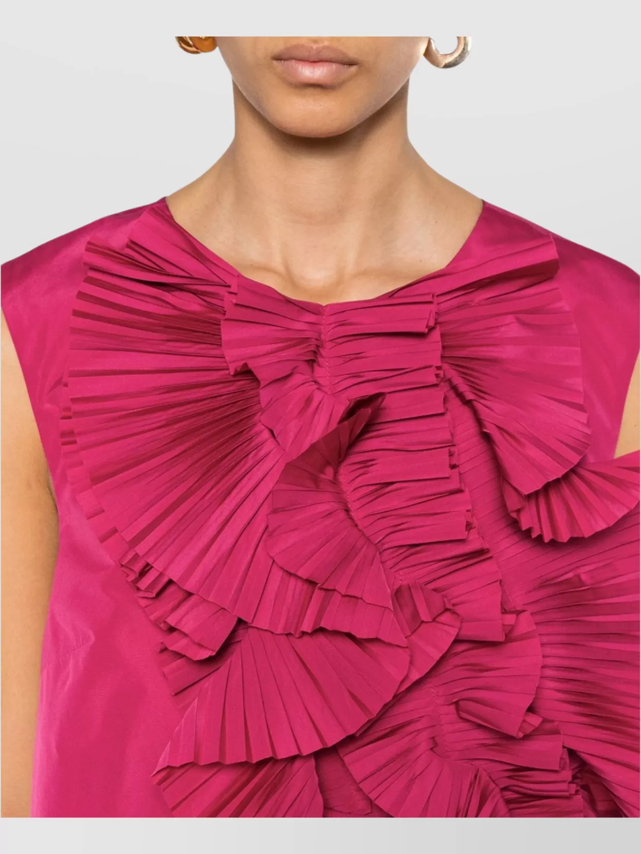 Parosh Ruffled Accents Mini Dress