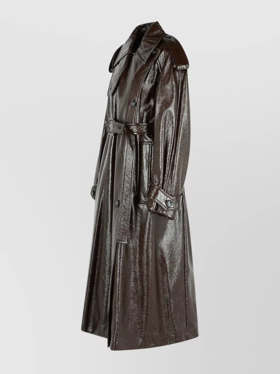Sportmax Long Trench Coat With Belt And Epaulettes