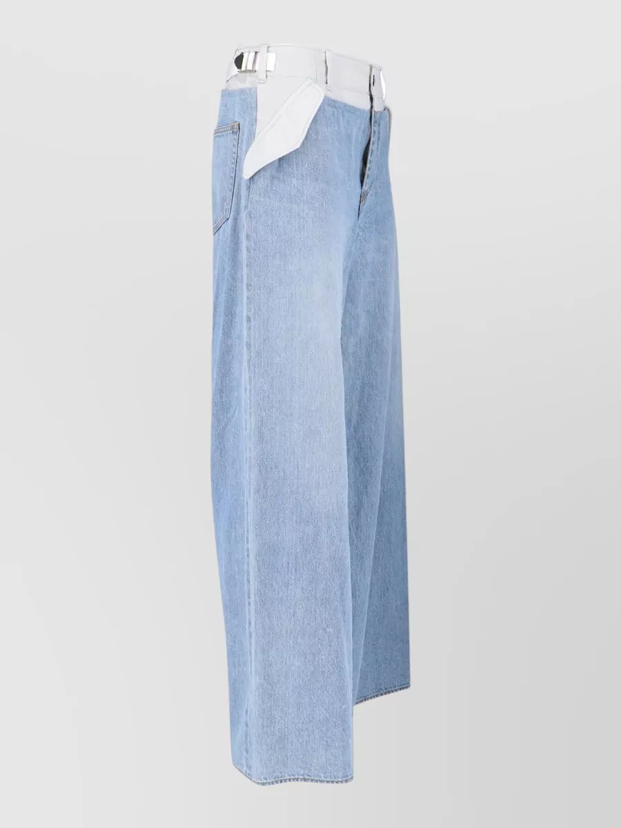 Sacai Straight-Leg Wide-Leg Trousers