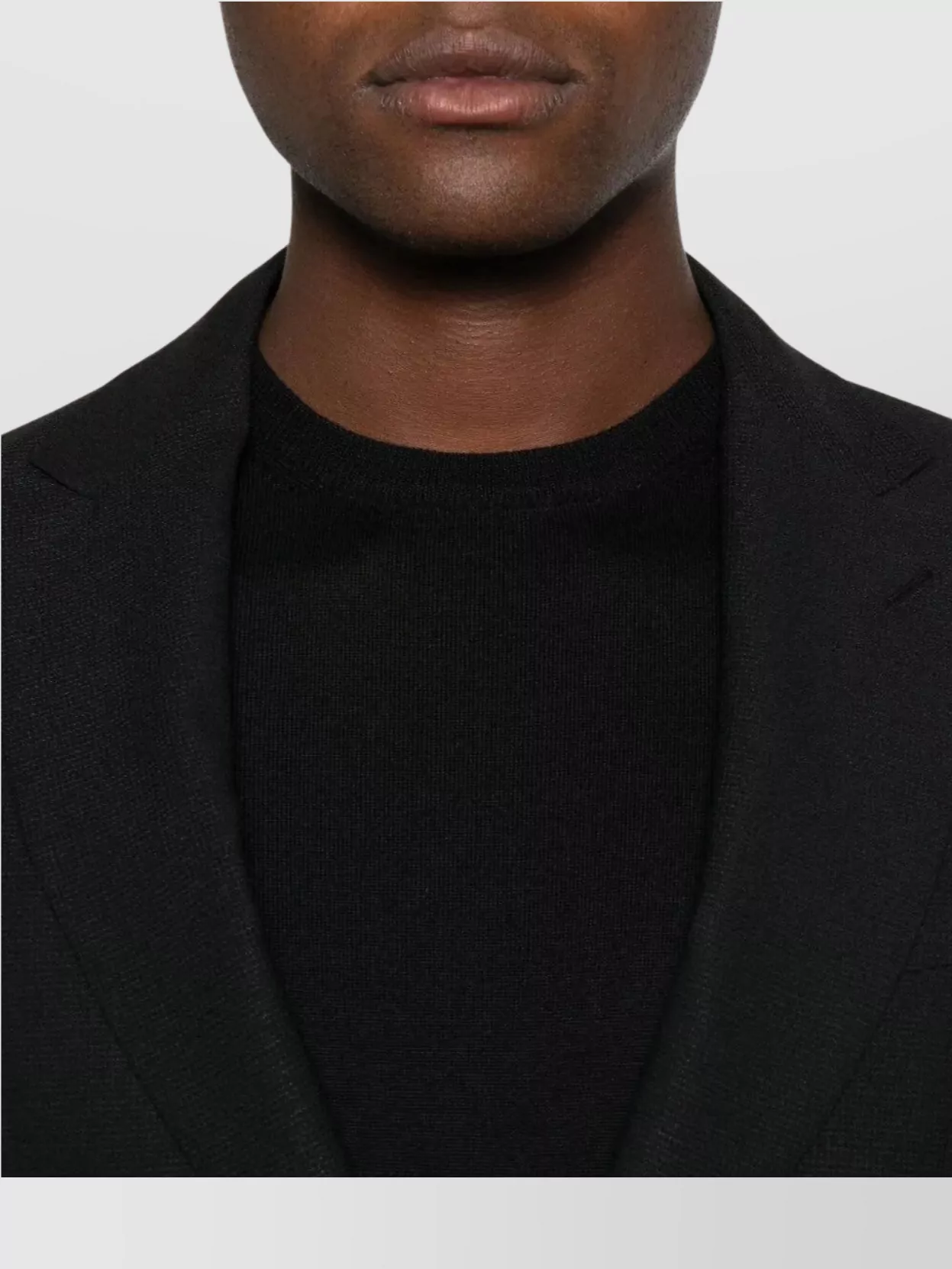 Tagliatore Ribbed Hem Crew Neck Long Sleeve Pullover