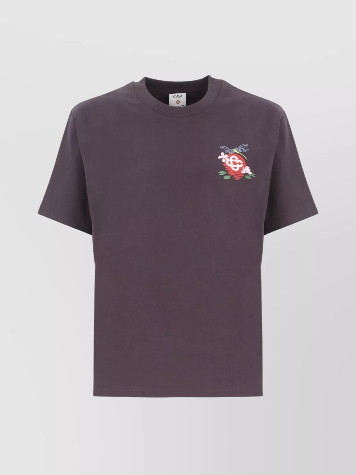 Casablanca Crew Neck Graphic Print T-shirt In Purple
