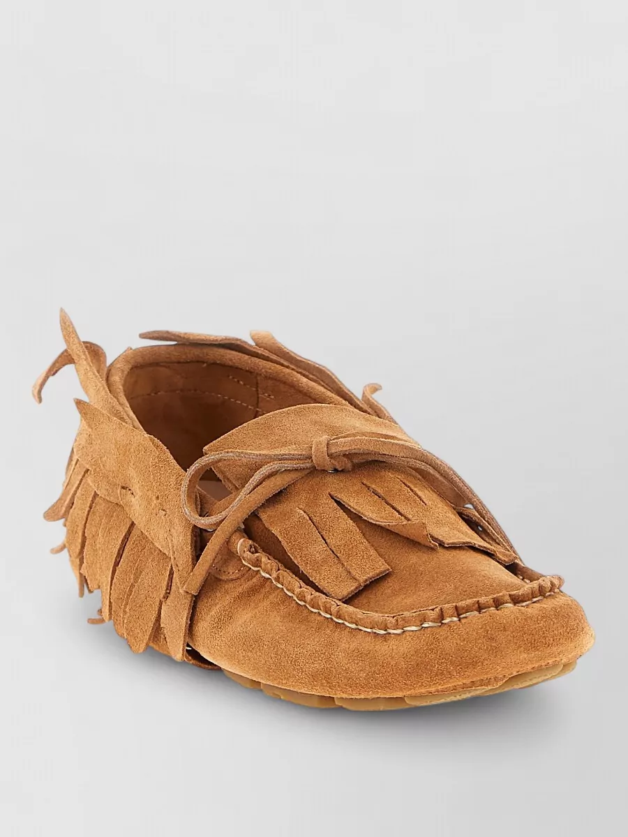 Alberta Ferretti Suede Lace-Up Loafers