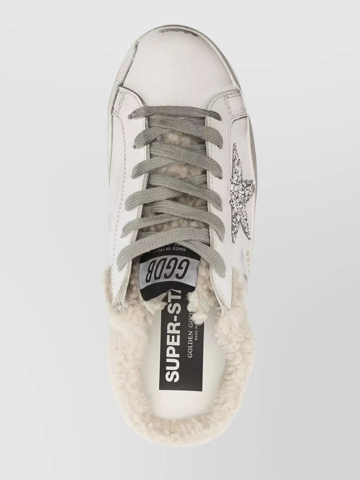 Golden Goose Superstar Sabot Shearling-trimmed Leather Sneakers