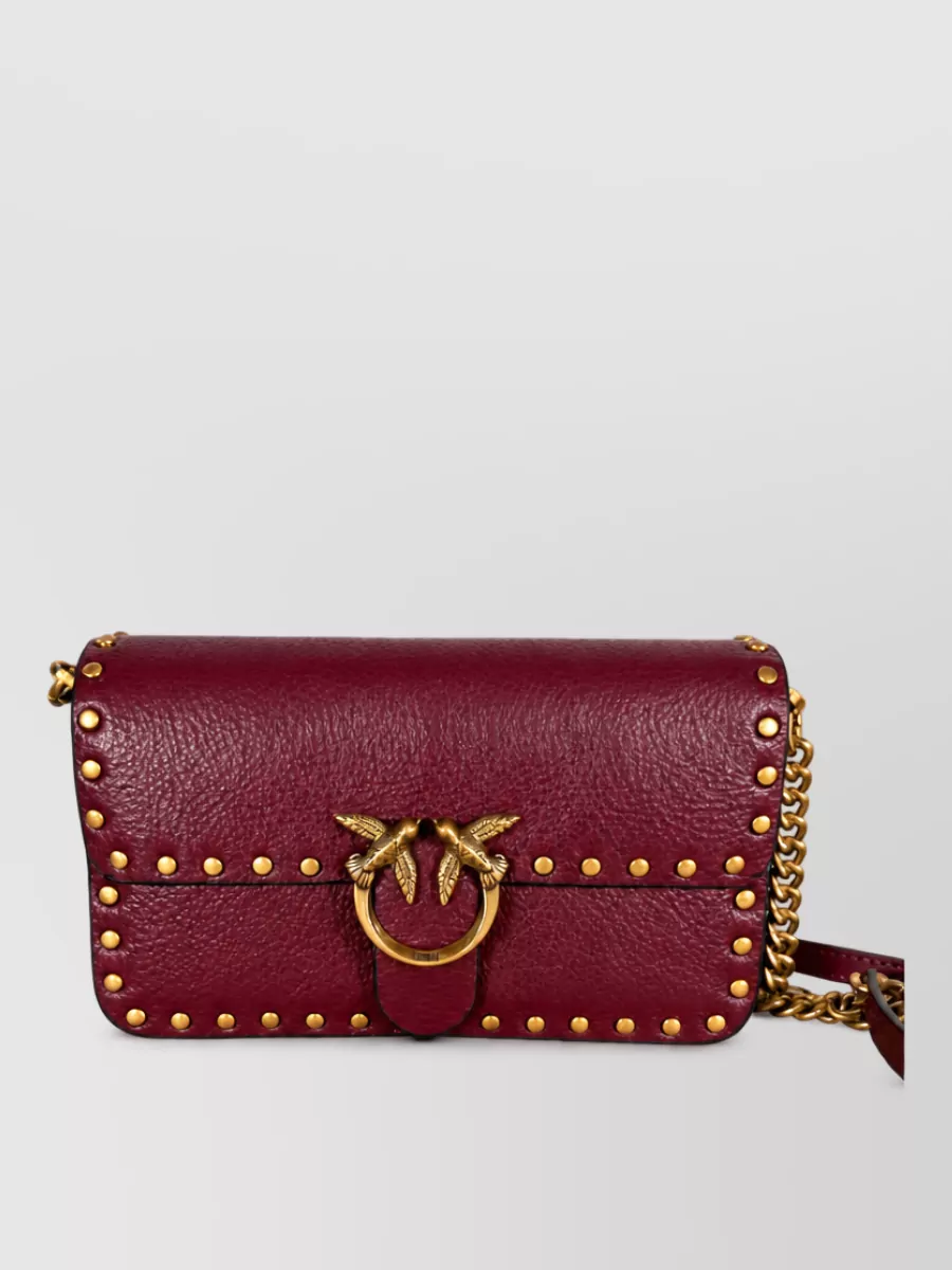 Pinko love bag one leather clutch bag