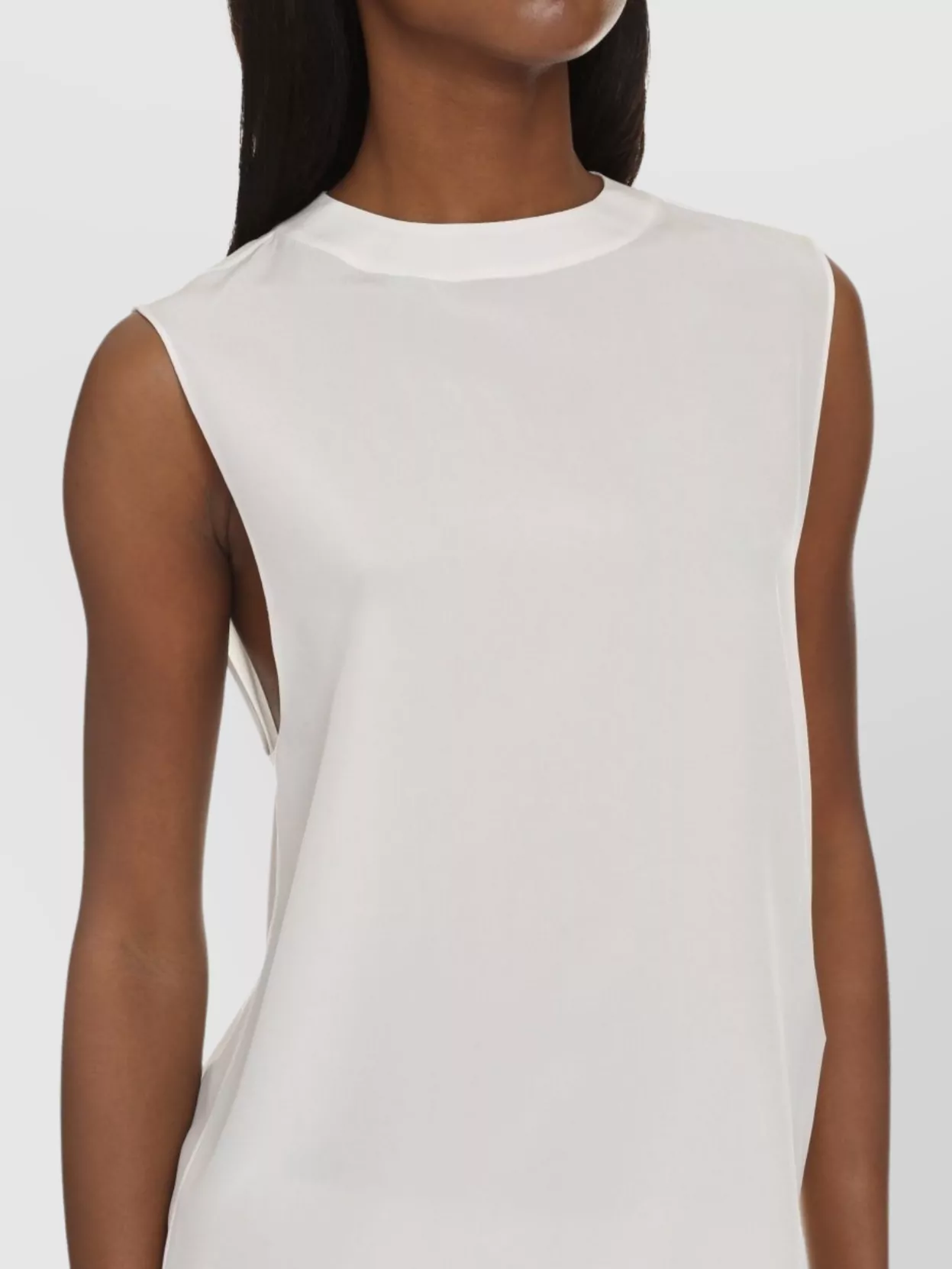 Saint Laurent Silk Top With Keyhole Back Detail