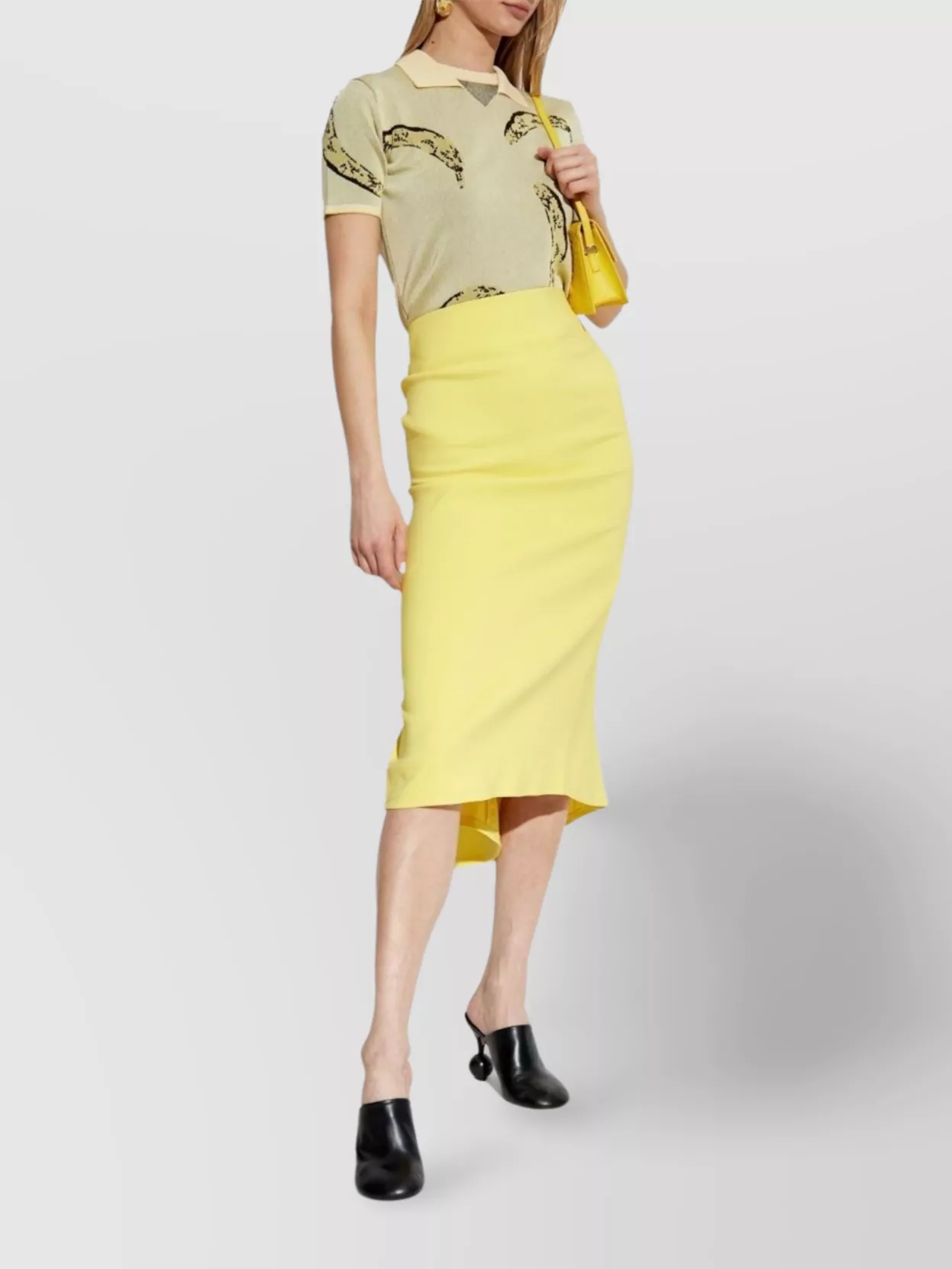 Shop Jacquemus Hourglass Draped Midi Skirt