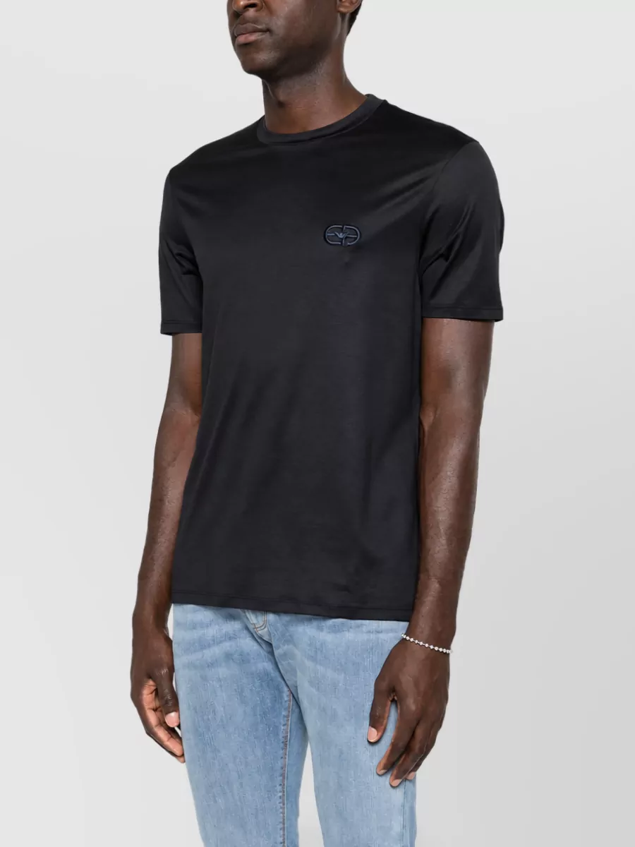 Emporio Armani Logo Print Cotton T Shirt