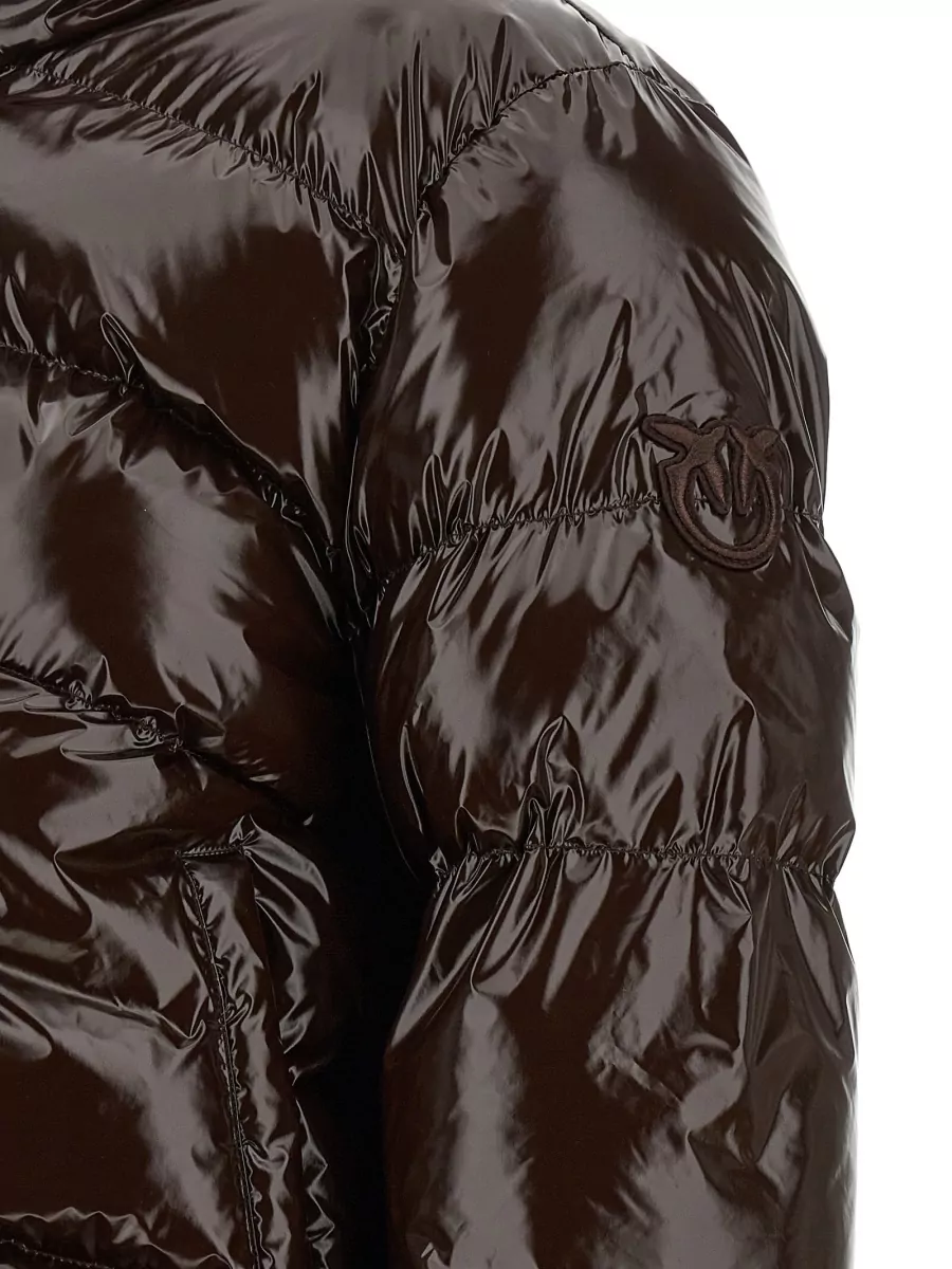 Pinko Glossy Quilted Down Parka Coat