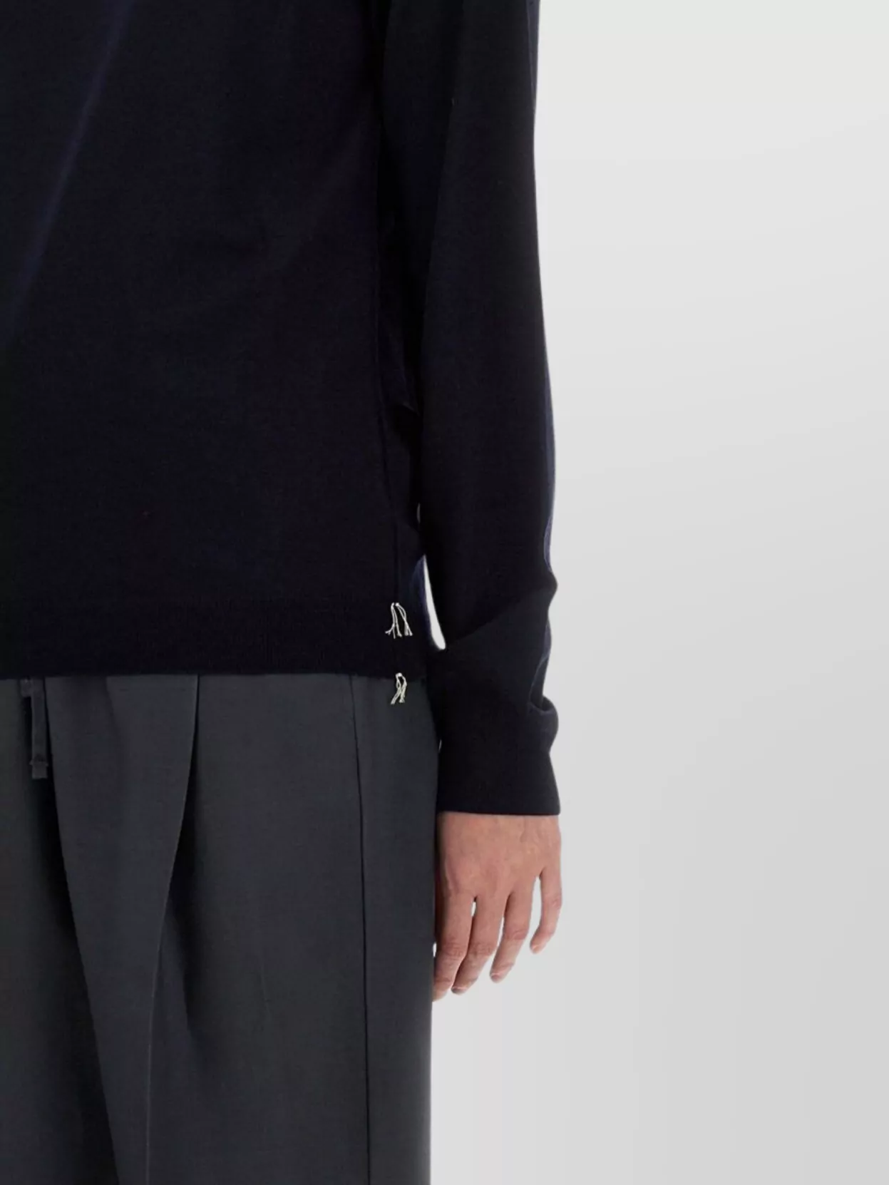 Maison Margiela Collared Knit Polo Ribbed Trim