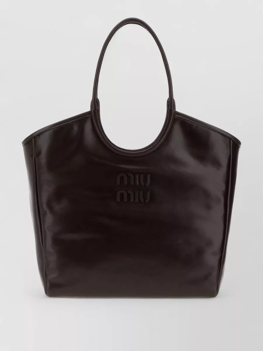 Miu Miu ivy leather tote bag