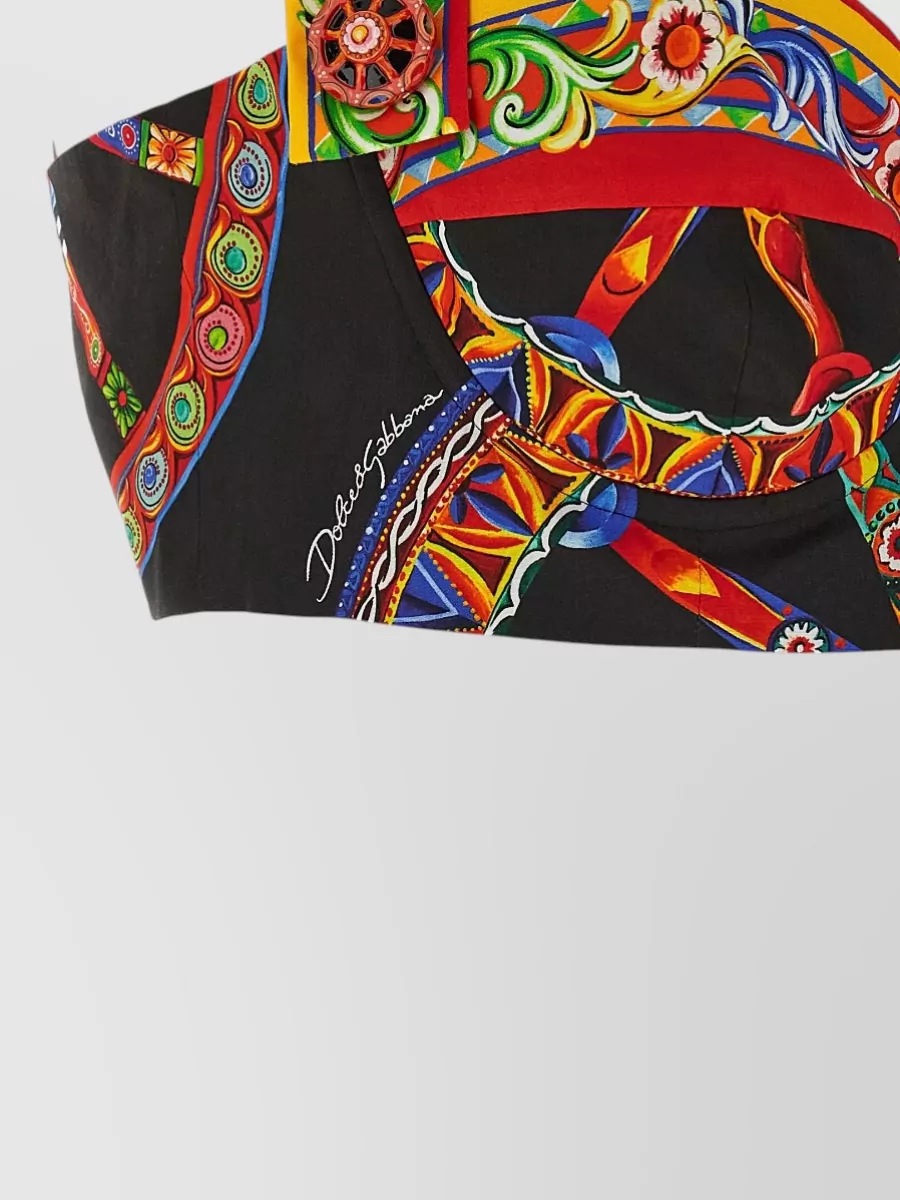 Dolce&Gabbana Cotton Bustier Bikini Top