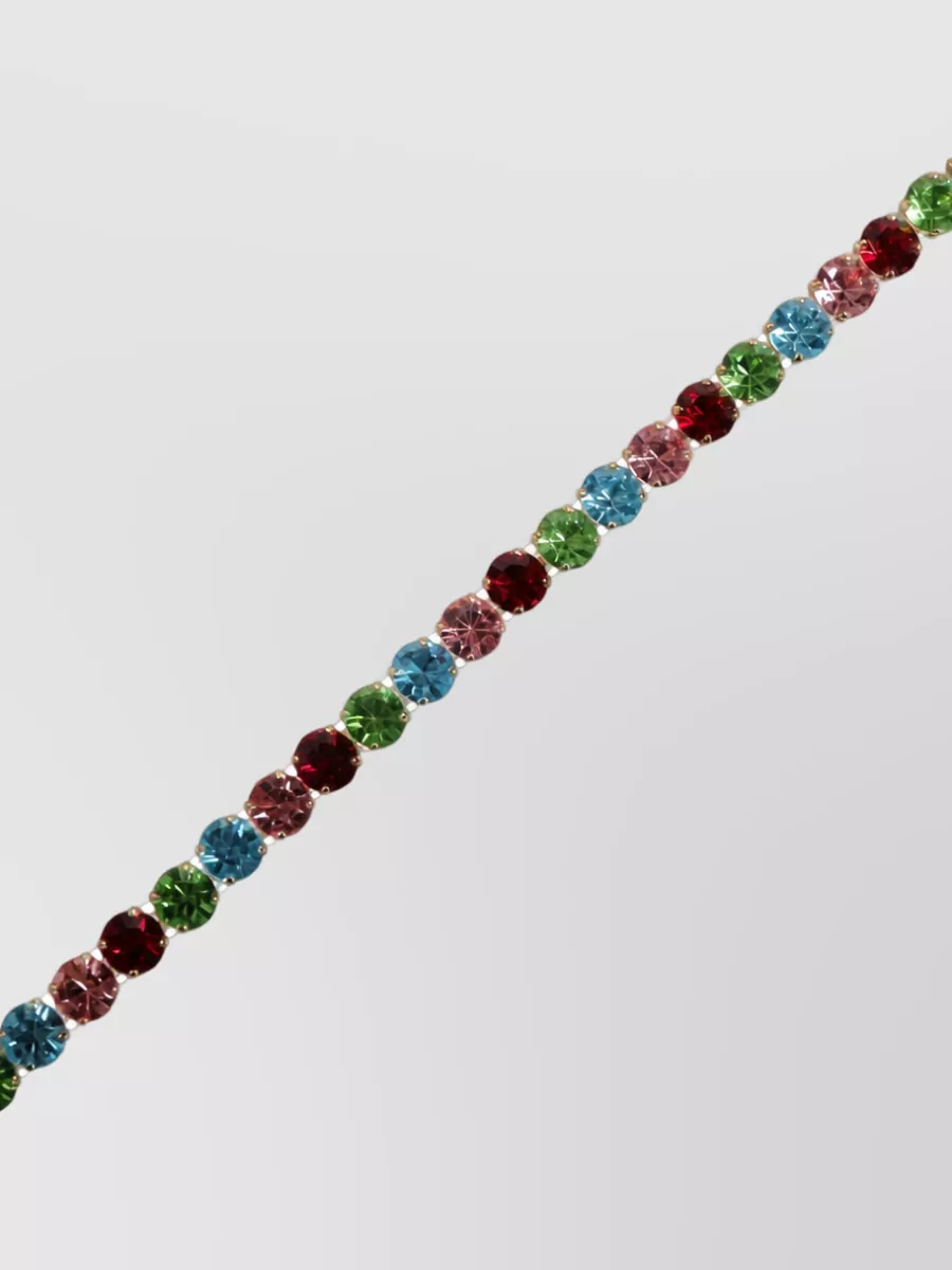 Dolce&Gabbana Leather Crystal-Embellished Belt