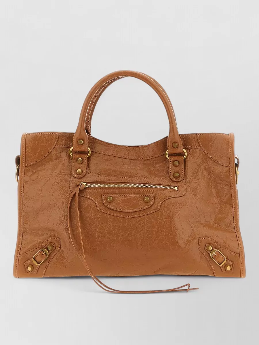 Balenciaga le city medium leather shoulder bag