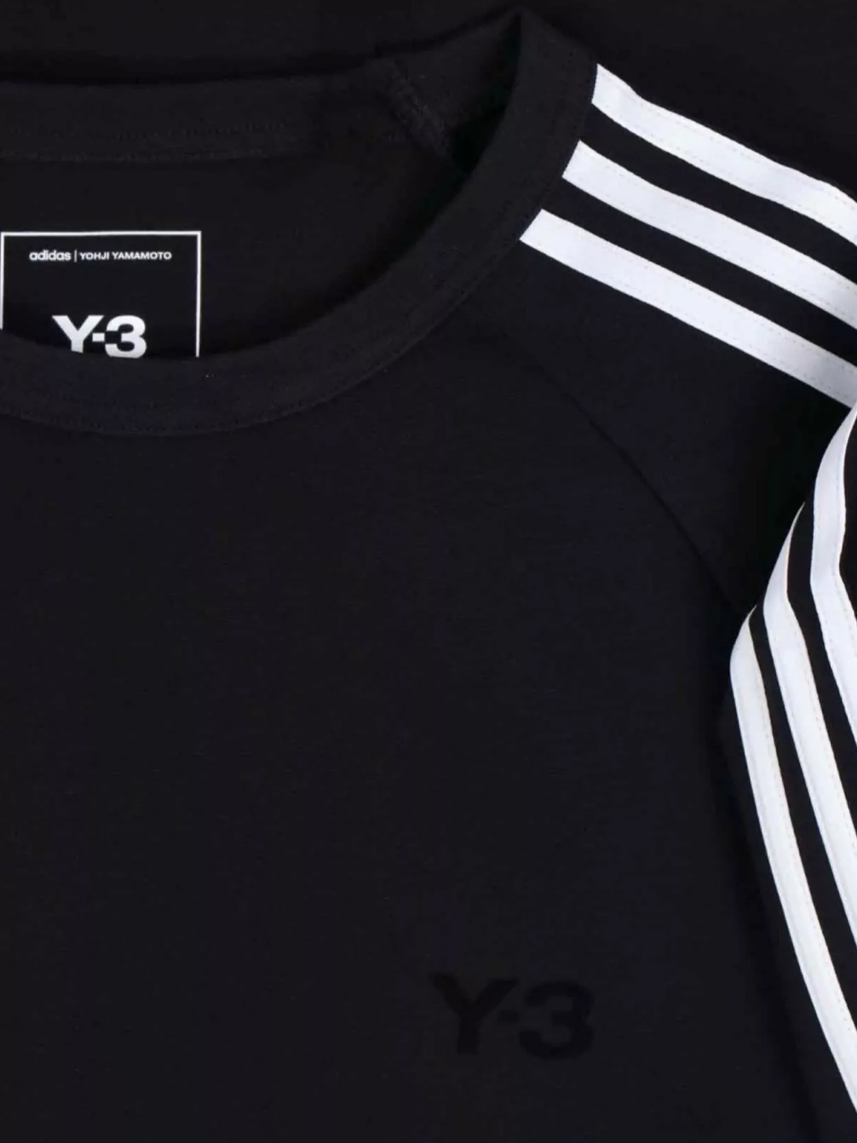 Y-3 Crew Neck Long Sleeves Raglan Contrast Stripes
