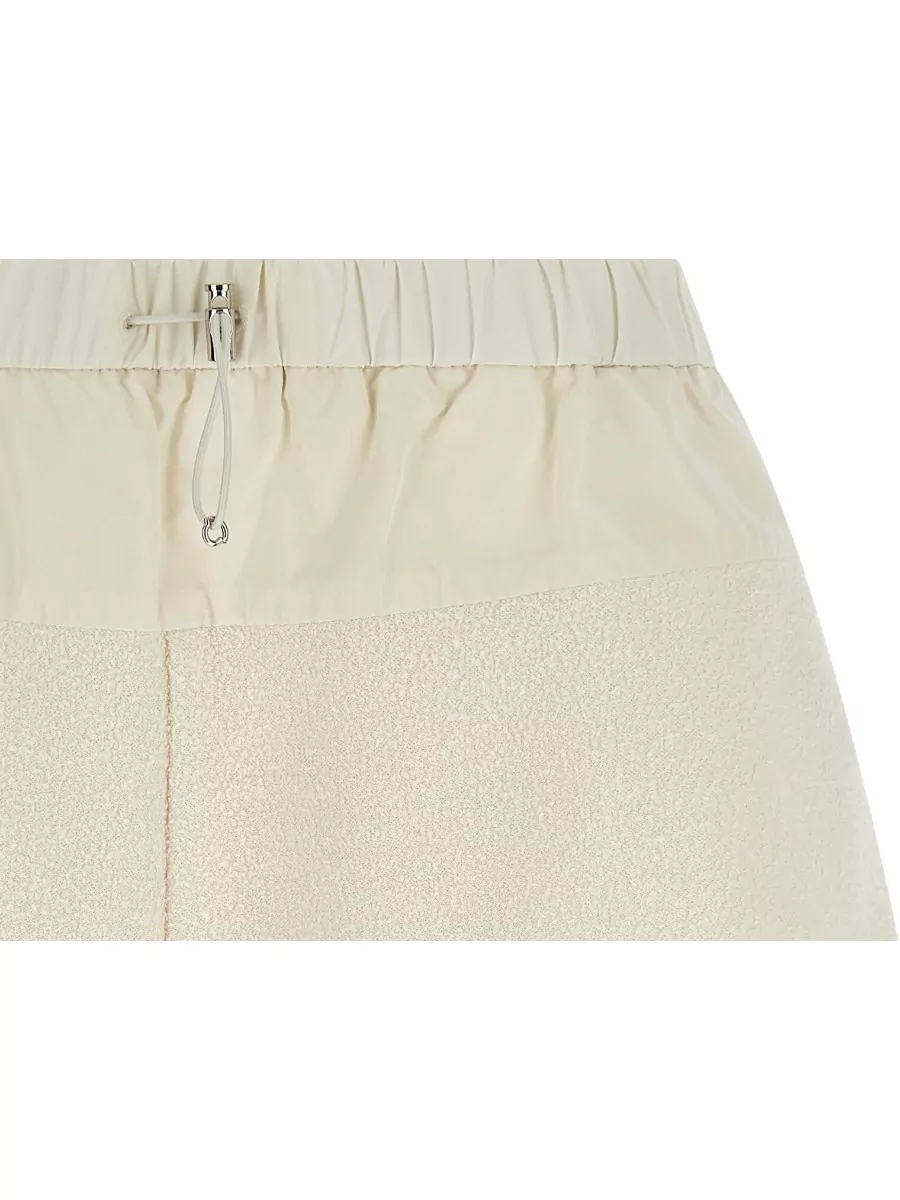 Moncler High-Rise Knee-Length Bouclé Shorts