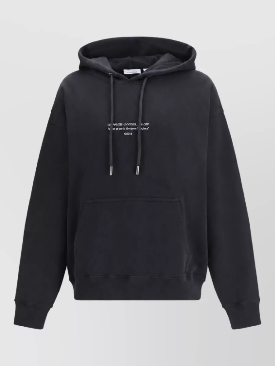 Off-White cotton logo print hoodie
