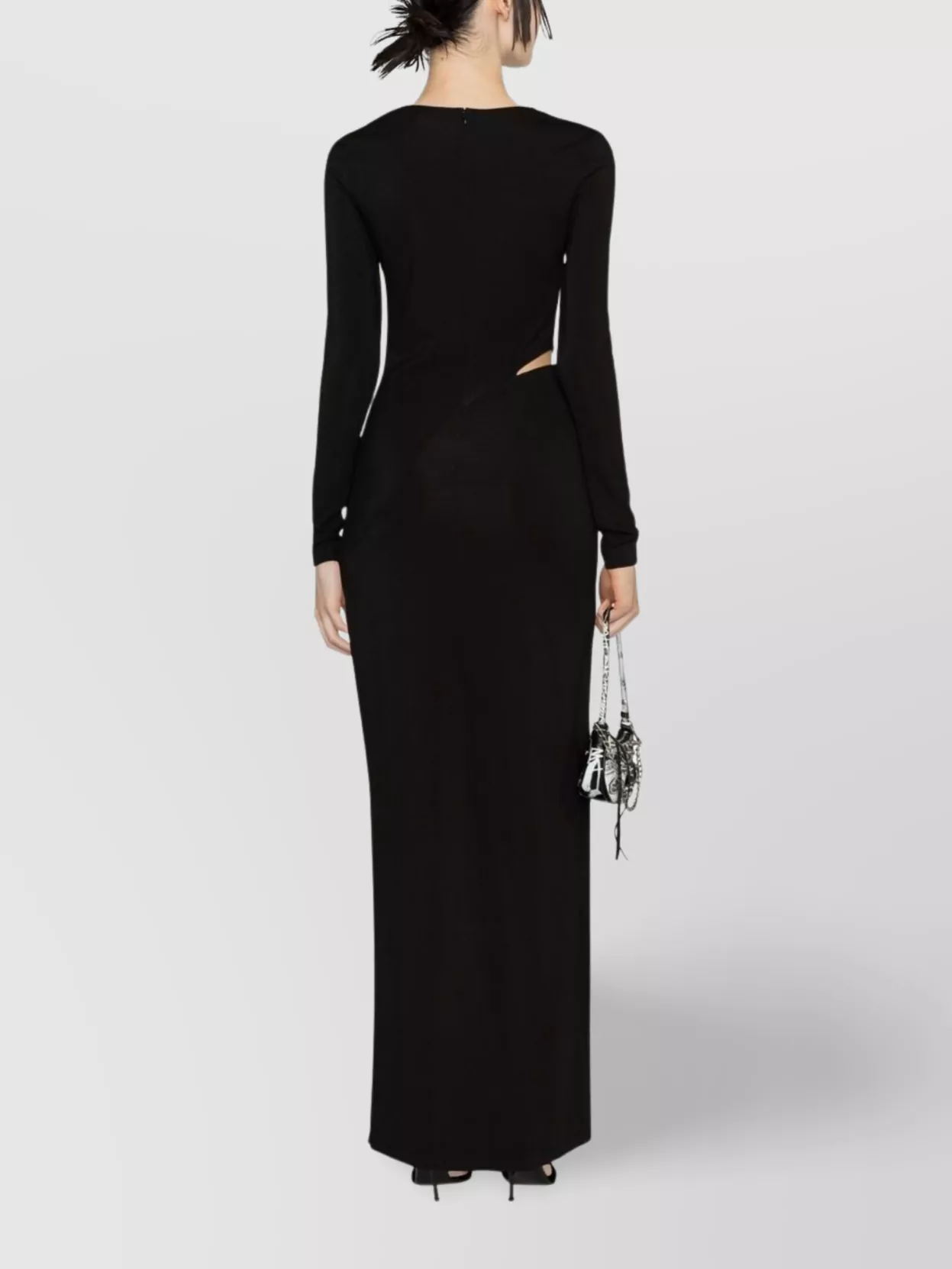 Givenchy One Shoulder Long Sleeve Dress With Slit
