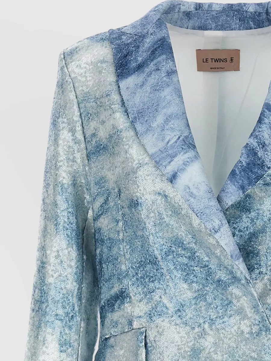Le Twins Sequined Printed Single-Breasted Blazer
