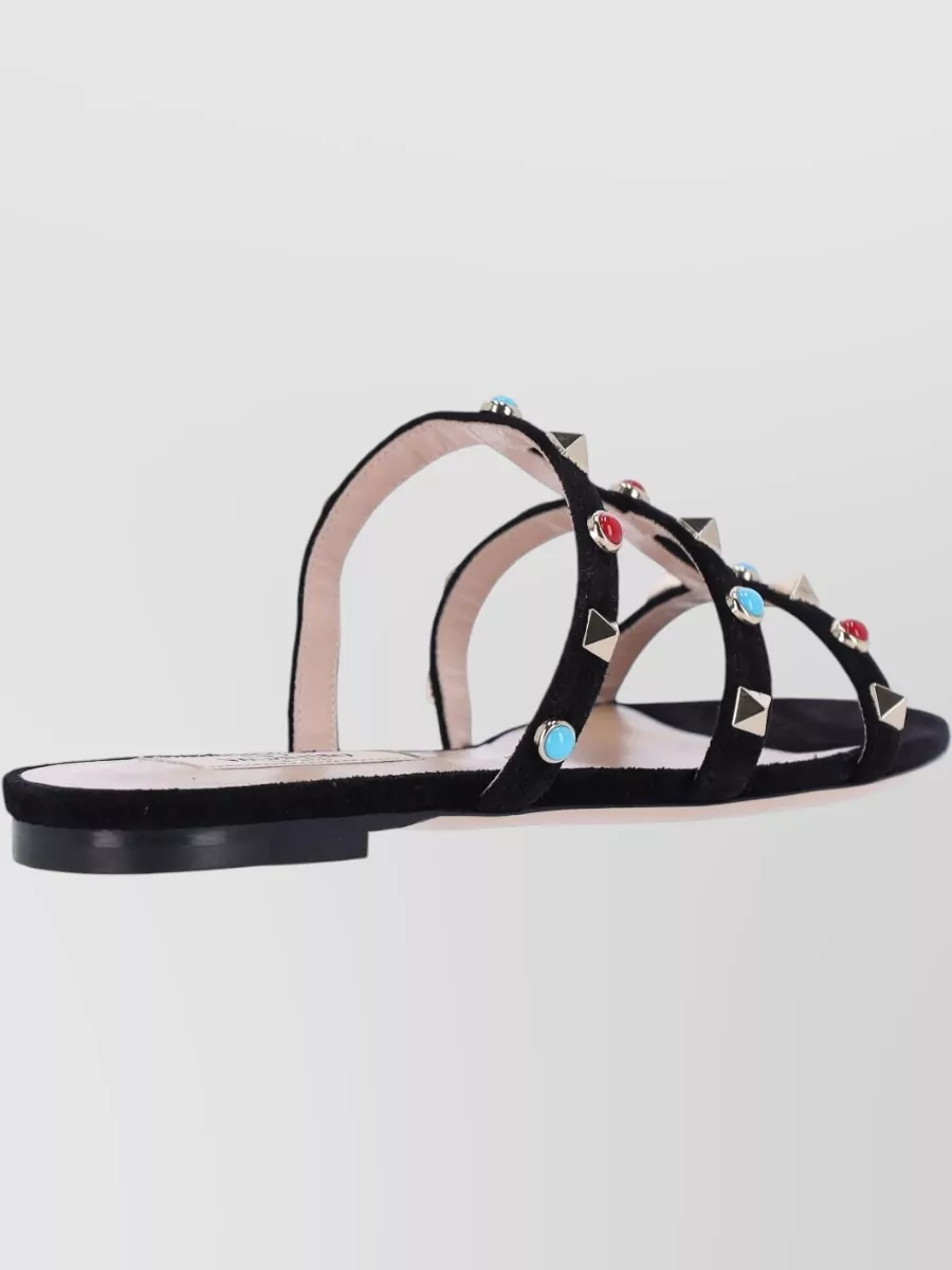 Valentino Garavani Sandals Flat Sole Multistrap Open Toe