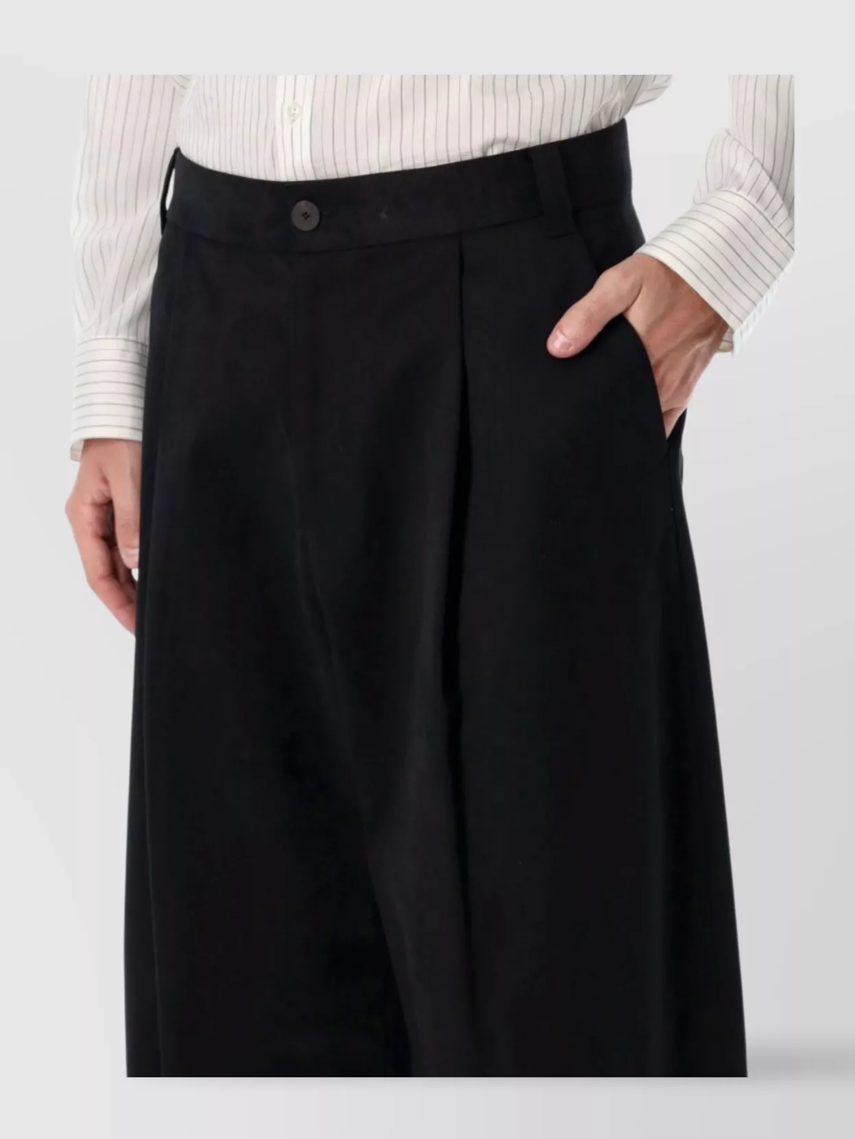 Studio Nicholson Wide Leg Chino Trousers Pockets In Multi