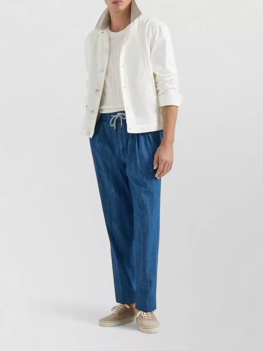 Brunello Cucinelli Ankle Length Trousers Elasticated Waistband